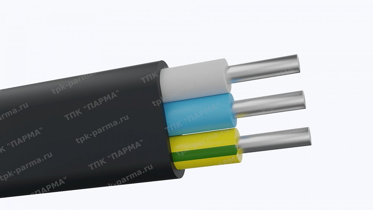 Фотография провода Кабель АВВГнг(A)-П 3х10 - 1кВ